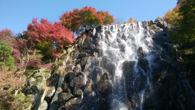十可苑　2019年11月　紅葉を楽しむ　文殊の滝